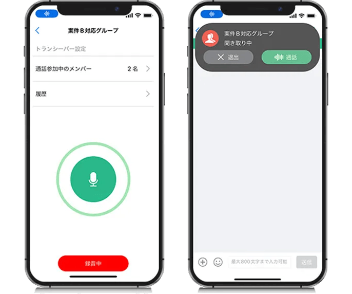 離れた場所の人と音声でやりとり