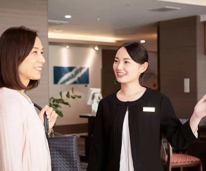 接客中のスタッフとの業務連絡に